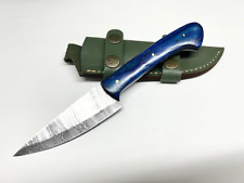 Handmade custom Skinner Knife camping hunting Kitchen Damascus steel with Cover