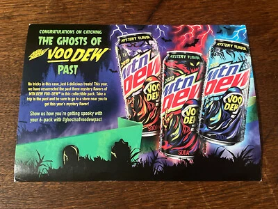 MTN DEW VOODEW INSERT CARD Limited Edition Advertisement Promo Mountain Soda - Image 1 of 2