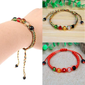 Consecrated Feng Shui Five Elements Bracelet Lucky Wealth Adjustable Nature - Picture 1 of 17