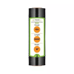 4 Rolls Dark Black Hand Stretch Pallet Wrap, 18 in. x 1000 Ft. x 100 Gauge - Picture 1 of 10