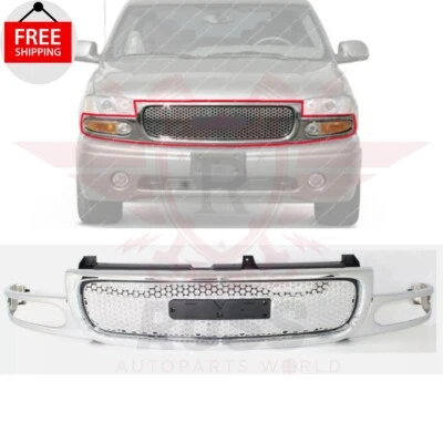 New Front Grille Assembly Chrome Fits 2001-06 GMC Yukon Yukon XL 1500 GM1200510 Foto 1 de 4