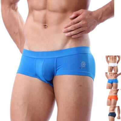 Men's Boxer Shorts High-quality Underwear Low-waist Nylon Underpants Trunks S-L - Image 1 of 4