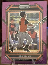Jud Fabian 2023 Prizm Baseball SSP Purple /99 Prizm Rookie Card #165 RC Orioles