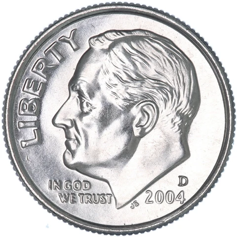 2004 D Roosevelt Dime Gem BU US Coin Cover