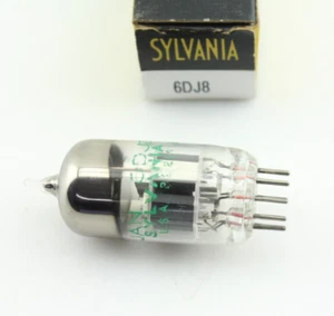 Neu Stck. 1 Sylvania Jan 6Dj8 ECC88 graue Platten O Getter neu aus altem Lagerbestand Vakuumröhre USA - Bild 1 von 10