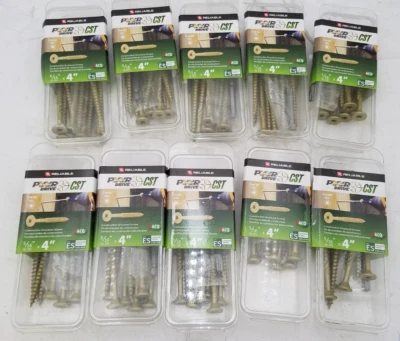 Lot of 10 PWR Drive 5/16x4 Pwr Cst Construction Structural Screw-10/Packs- - Image 1 of 4