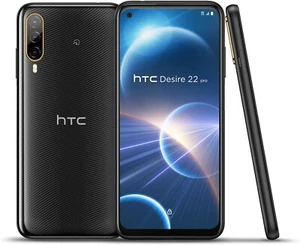 HTC Desire 22 Pro Dark ROM 128GB 8GB RAM (FACTORY UNLOCKED) 6.6" 64MP JAPAN F/S - Picture 1 of 10