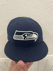 NFL Seattle Seahawks Mütze Cap New Era Größe 7 3/8 tailliert blau 59Fifty - Bild 1 von 9