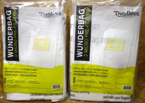2 Packungen WUNDERBAG Micro Vorfilter (insgesamt 4 Beutel) für Shop-Vac Staubsauger - Bild 1 von 5