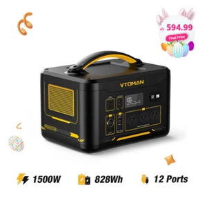 VTOMAN Portable Power Station JUMP 1500X 1500W Solar Generator 828Wh Battery AU - Picture 1 of 10