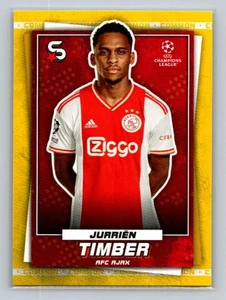 Jurrien Timber #152 2022-23 Topps UEFA Club Competitions Superstars Yellow - Picture 1 of 2