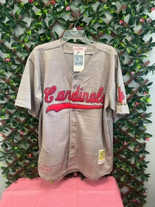 Camiseta deportiva para hombre Stan Musial St Louis Cardinals nueva con etiquetas 1956 gris carretera retro retro - Imagen 1 de 4
