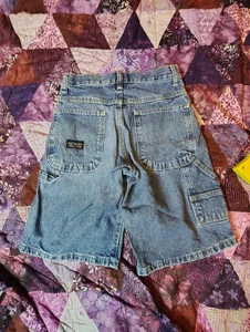 Vintage Wrangler Carpenter Shorts Jugend Jungen 10 blau Denim Western Jeans - Bild 1 von 8