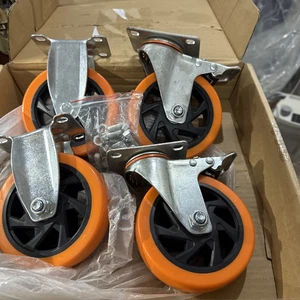 Heavy Duty 5 Inch Swivel Caster Wheels Set of 4 with Dual Locking Brake-1390 lbs - Picture 1 of 7
