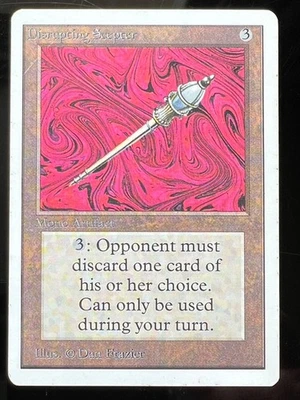 Magic the Gathering MTG Unlimited Disrupting Scepter LP  (Beta Bob) - Image 1 of 2