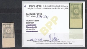 SBZ Ost-Sachsen Mi-Nr 52 tx DD I Mi-€ 100 postfrisch/MNH/** Kurzbefund - Bild 1 von 2