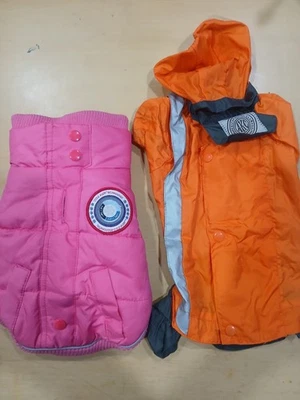 Dog Clothes XS Insulated Puffer Vest and AKC Raincoat - Image 1 of 4