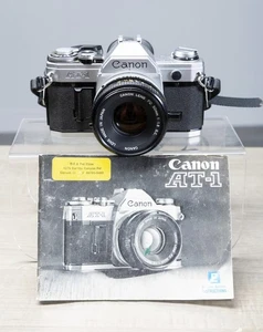 Canon AT-1, mit 50mm F1.8 FD Objektiv, analoge Kleinbildkamera, getestet! - Bild 1 von 10