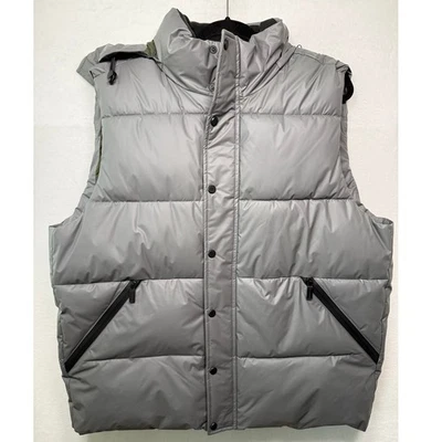 Hunter Chiswell Hooded Insulated Puffer Vest, Gray, XL, NEW! - Image 1 of 4