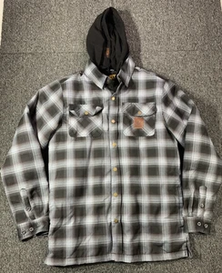 Dixxon Flannel Hooded Jacket Mens Medium Plaid Snap Zip The Old Fashioned Size M - Picture 1 of 15