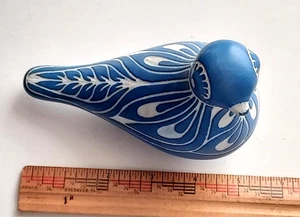Pablo Zabal 1960's Chilean Folk Art Blue & White Pottery Dove Bird Signed 6" - Picture 1 of 10