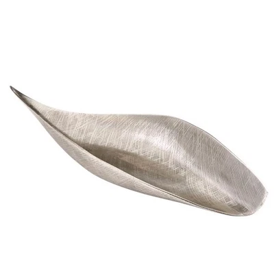 Bandeja de plata antigua diseño cian laurel grande escultural Art Deco hogar futurista Foto 1 de 4