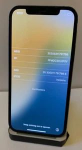 .Apple iPhone 12 – 64 Go – Bleu - iCloud - Pour Pièces - HS (353053117917866). - Photo 1/17