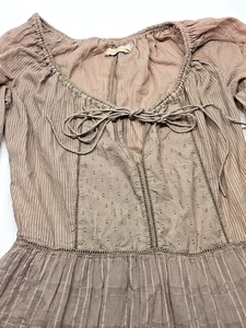 Of Two Minds Medium Mini Dress Boho Coquette Fairy  Grunge Sheer Puff Sleeve - Picture 1 of 16