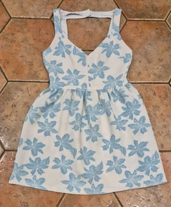 ZARA TRAFALUC FIT AND FLARE RÜCKENFREIES BLUMENKLEID - S - Bild 1 von 2