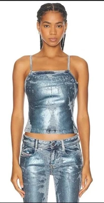 Camiseta sin mangas Diesel azul De-lla-S talla mediana, nueva con etiquetas Foto 1 de 4