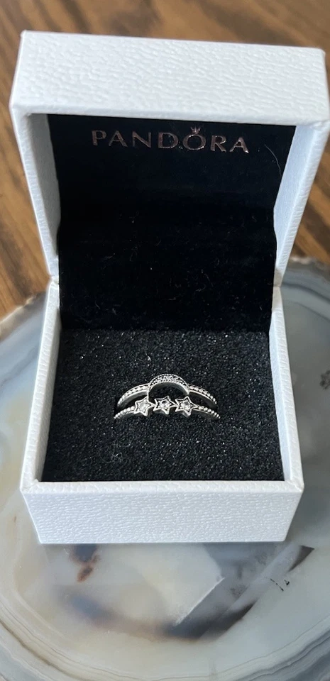 Anillos Pandora Plata de Ley 925 Estrella Celestial/Luna Foto 1 de 4