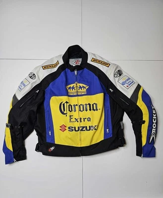 Joe Rocket Corona Extra 铃木 DUNLOP 赛车夹克 摩托车 男式 XL   — 第 1/4 张图片