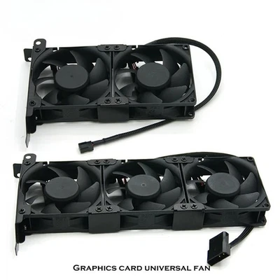 PC VGA COOLER GPU Cooling Fan 8025 PCI GPU Companion 2 Fans & 3 Fans Optional - Image 1 of 4