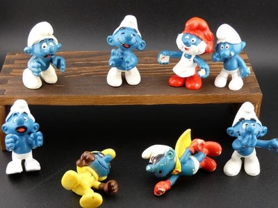 Vintage Smurfs AS IS Smurf Lot Schleich Peyo Hong Kong W Germany - Image 1 of 4