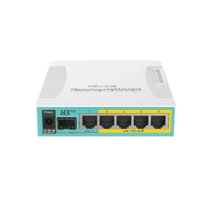Routeur PoE Mikrotik hEX, réseau local 5xGbit, sortie 4xPOE, 128Mb RAM, PROCESSEUR 800Mhz (RB960PGS) - Photo 1/5
