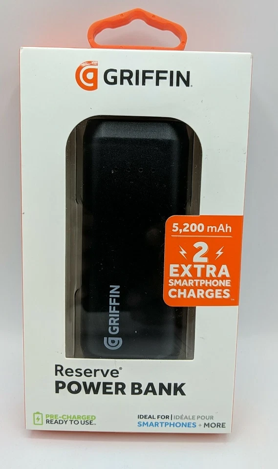 Griffin Reserve Power Bank 5200 mAh Smart Devices Black