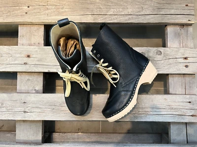 Шведские сабо ботинки Troentorp Edith черный размер США женщин 6 / ЕС 36 низкого размера - Изображение 1 из 3