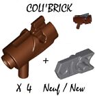 Lego 15391 15392- 4X Pistolet / Minifig Weapon Gun Blaster Reddish Brown Neuf