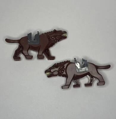 Lego Brown Warg The Hobbit The Lord Of The Rings Custom (Lot Of 2) - Image 1 of 4