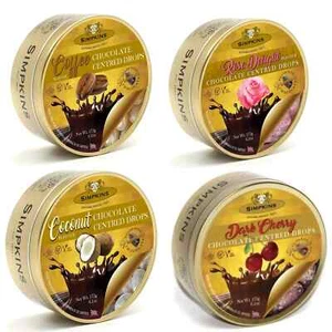 Travel Sweets Tin Chocolate Centres Simpkins Traditional Assorted 175g Treats - Picture 1 of 4