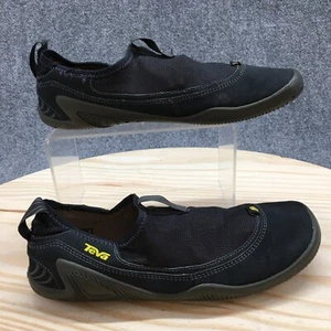 Teva Shoes Mens 7 Nilch Athletic Watersports Slip Ons 4300 Black Mesh Flats - Picture 1 of 17