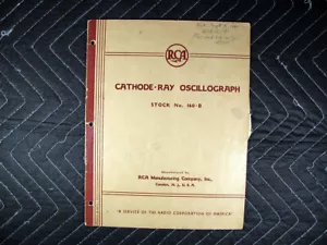 Genuine RCA Cathode-Ray Oscillograph Stock No. 160-B Manual - Picture 1 of 6