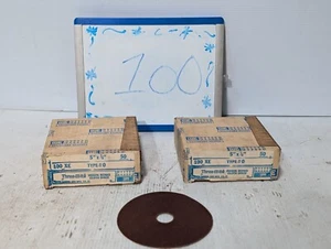 Lot of 100 Three-M-ite 100 XE Resin Bond Cloth Discs, 5"x7/8" - Picture 1 of 8