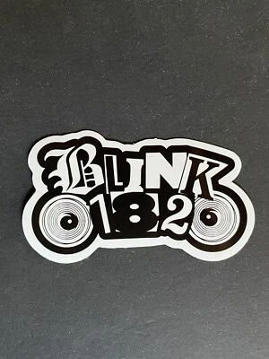 Blink 182 Logo Sticker B&W Punk Rock 90s Band Decal California for Laptops New! - Image 1 of 2