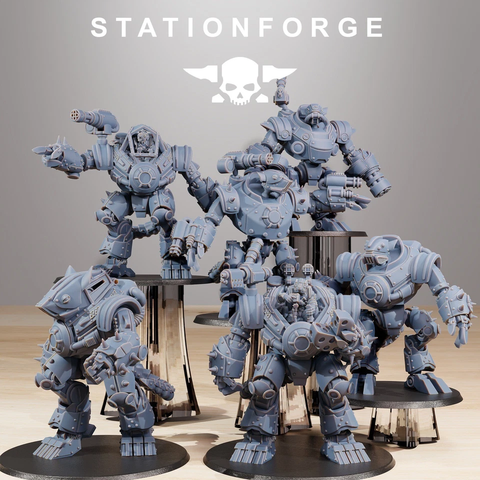 STATION FROGE Scavenger Raticus Clankers x3, Big Robot Squad, Mech Division, Stationforge