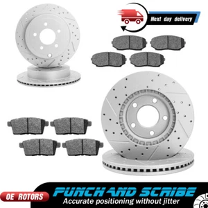 Front Rear Disc Rotors Ceramic Brakes Pads for 2007 - 2010 Ford Edge Lincoln MKX - Picture 1 of 9