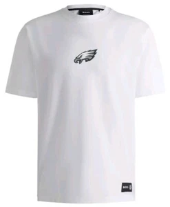 New LIMITED EDITION BOSSx NFL PHILADELPHIA EAGLES WHITE TSHIRT WITH SPECIAL... - Picture 1 of 4