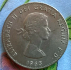 1965 Elizabeth II / Winston Churchill Crown Münze - B4 - Bild 1 von 2