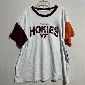 G-III For Her Shirt Women's XL White Cotton Virginia Tech Hokies Football Team - Picture 1 of 5