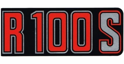 Aufkleber für BMW R 100 / R100 / 100/S Emblem rot - silber für Seitendeckel neu - Bild 1 von 3